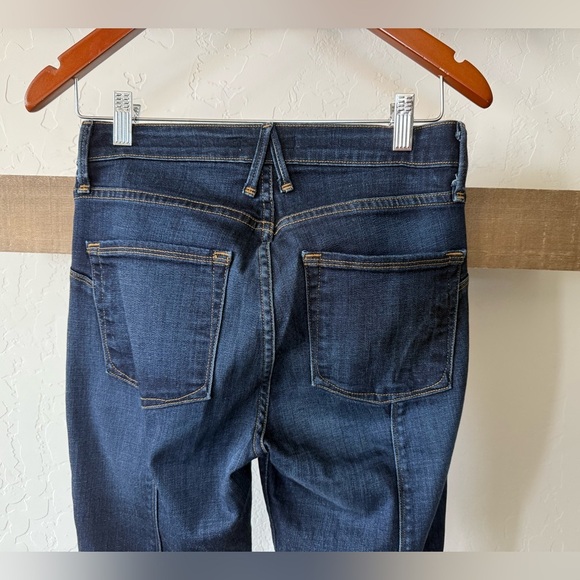 Good American|Good legs crop curvy piecing split hem skinny jeans,dark wash••• - Picture 11 of 16